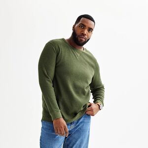 Sonoma Goods For Life Tee Size Medium Green Essential Thermal Long Sleeve Men’s